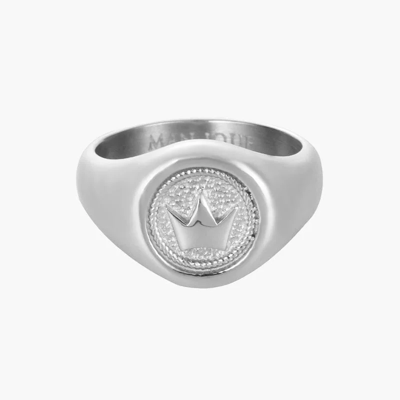 Women’s promise rings-Signature Crown Ring - Silver