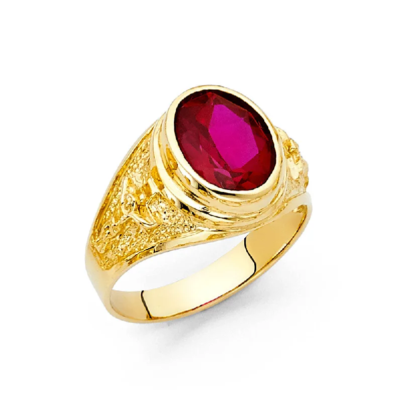 Women’s gemstone rings-14K CZ MENS RING