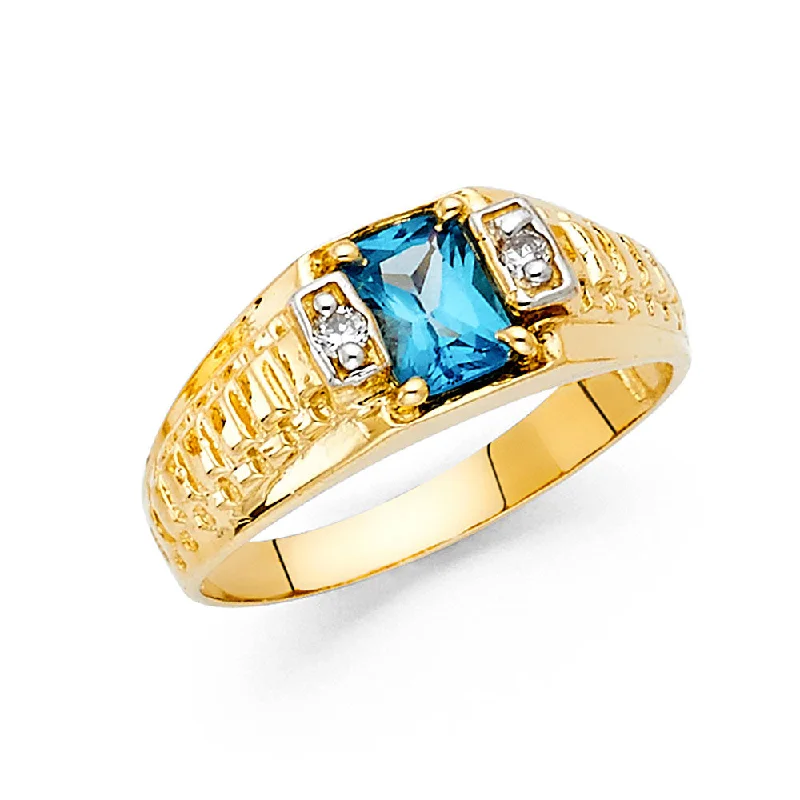 Women’s celestial rings-14K CZ MENS RING