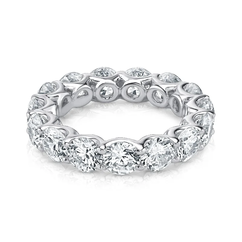 Women’s fine rings-5MM ROUND ETERNITY RING, SILVER