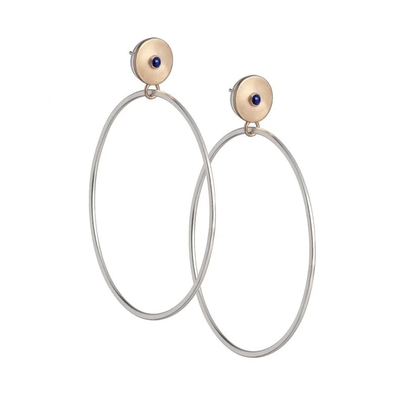 Women’s silver hoop earrings-Unda hoop earrings