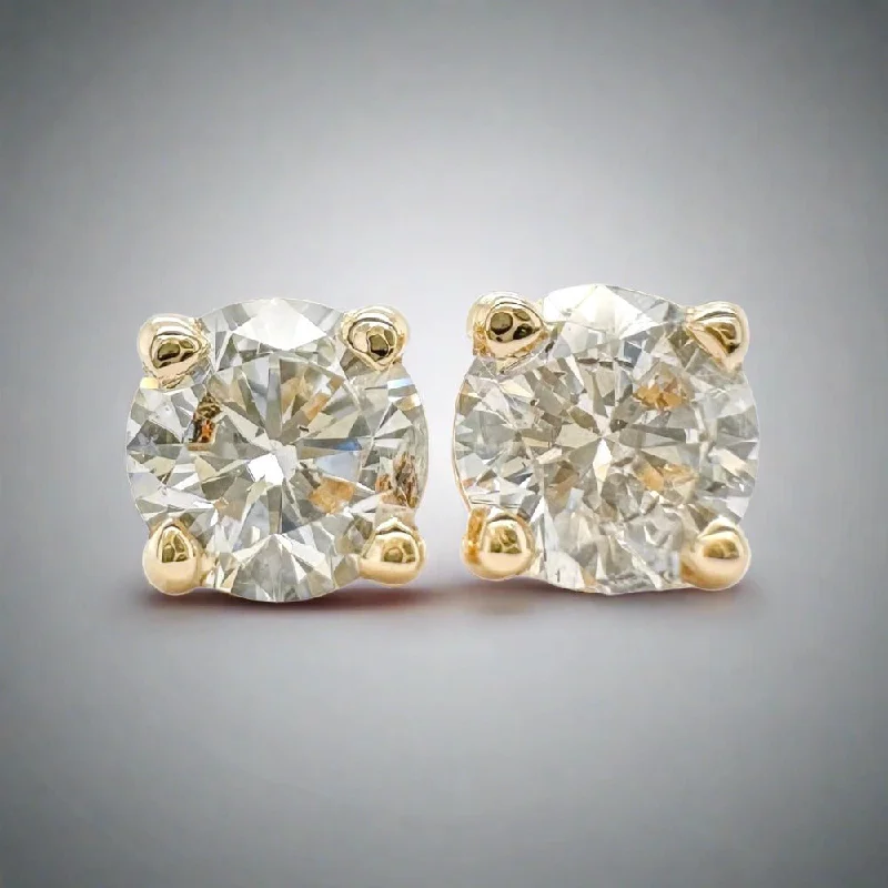 Women’s stud earrings-14K Y Gold 0.52ctw H/SI2 Lab-Created Diamond Earrings