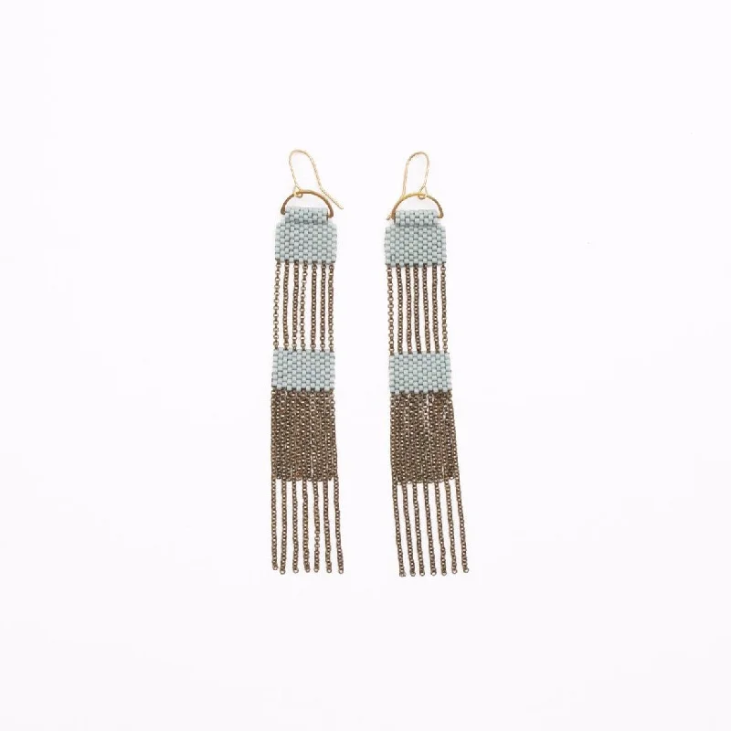 Women’s vintage diamond earrings-Silo Earrings in Blue Grey