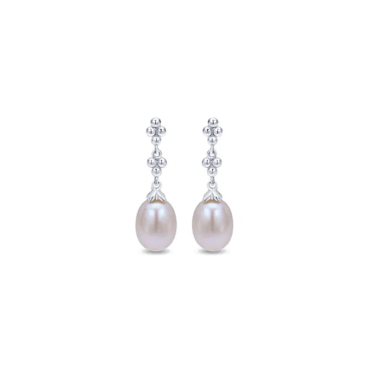 Women’s gold-plated earrings-SS Linear Pearl Drop Earrings