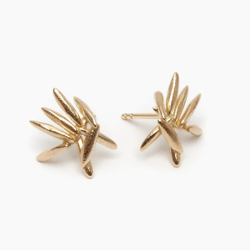 Women’s rose gold earrings-Gohan post earrings