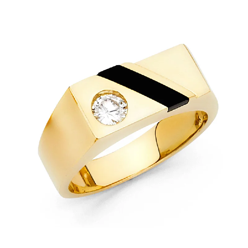 Women’s luxury rings-14KY ONYX MENS RING