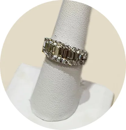 Women’s engagement rings-Diamond Baguette Ring