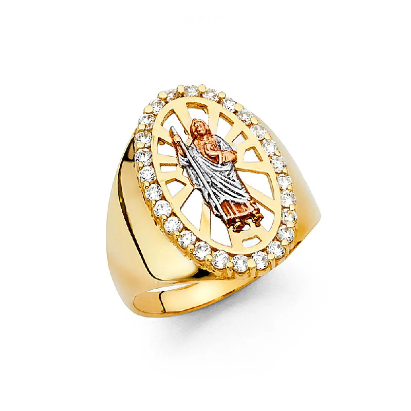 Women’s vintage-inspired rings-14K St. Jude San Judas Ring