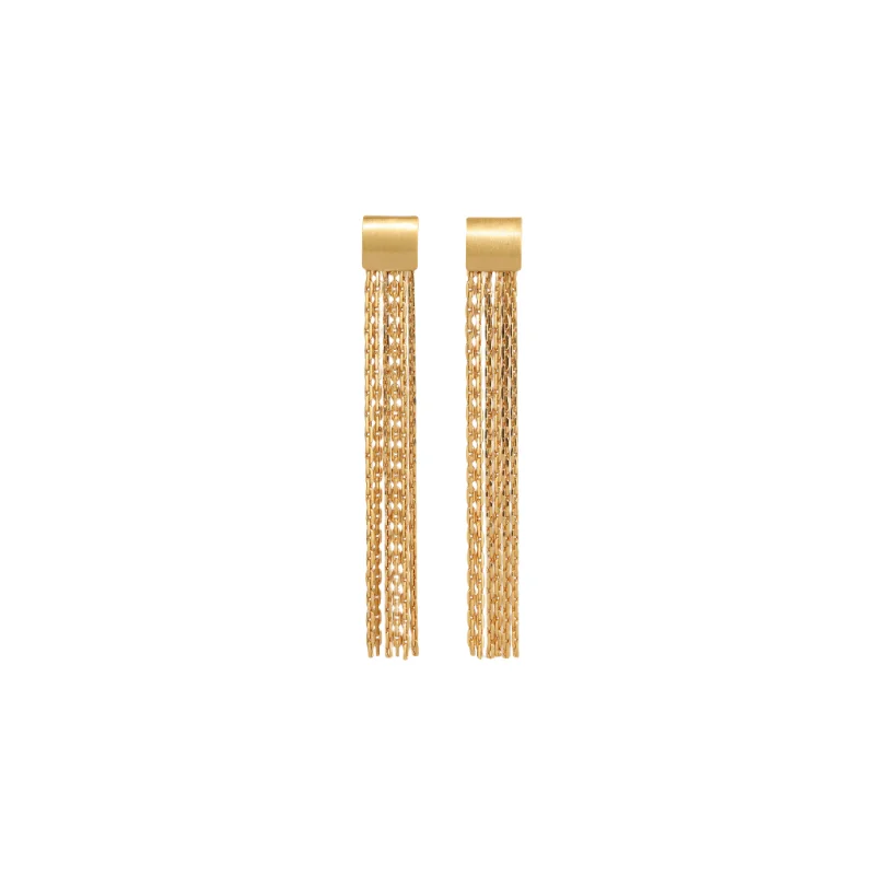 Women’s huggie earrings-SLING MAXI GOLD