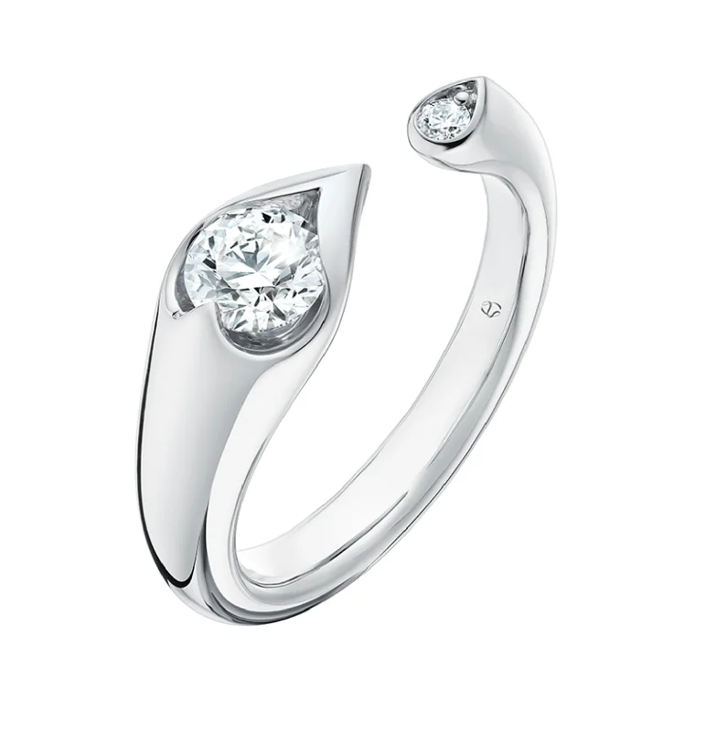 Women’s fine rings-Lu Open Droplet Ring