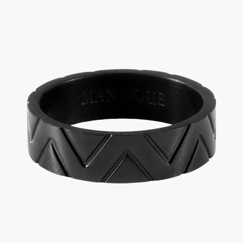 Women’s decorative rings-Tri Ring - All Black