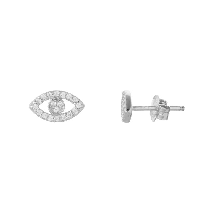 Women’s crystal earrings-SS CZ Eye Earrings