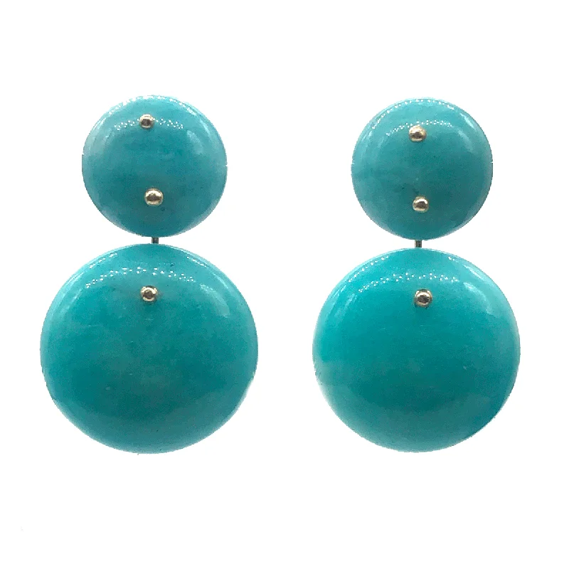 Women’s half hoop earrings-Mobile Earrings Amazonite Mini