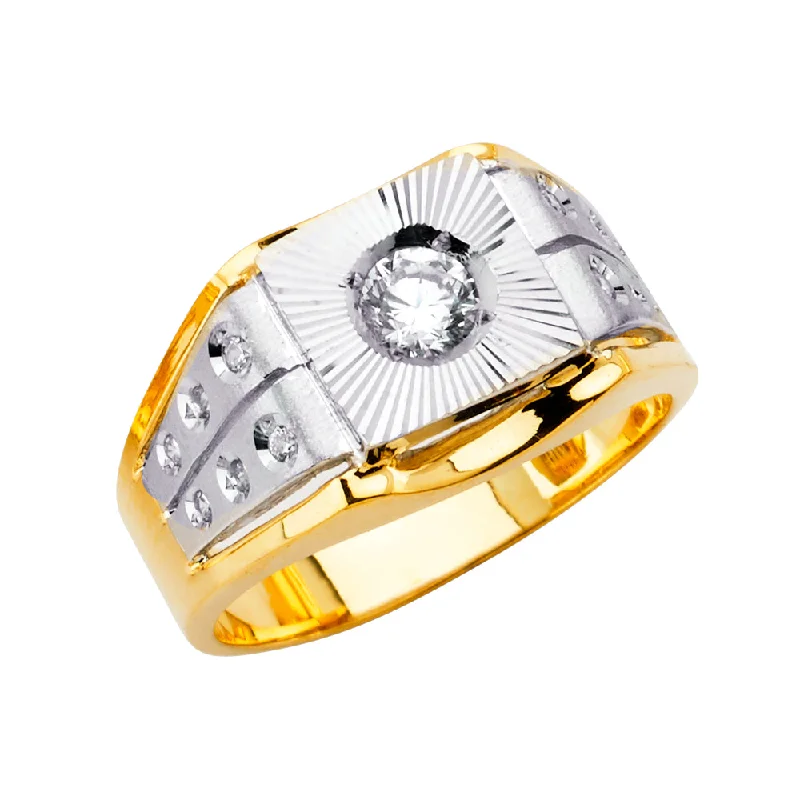 Women’s princess cut rings-14K Men's CZ Ring