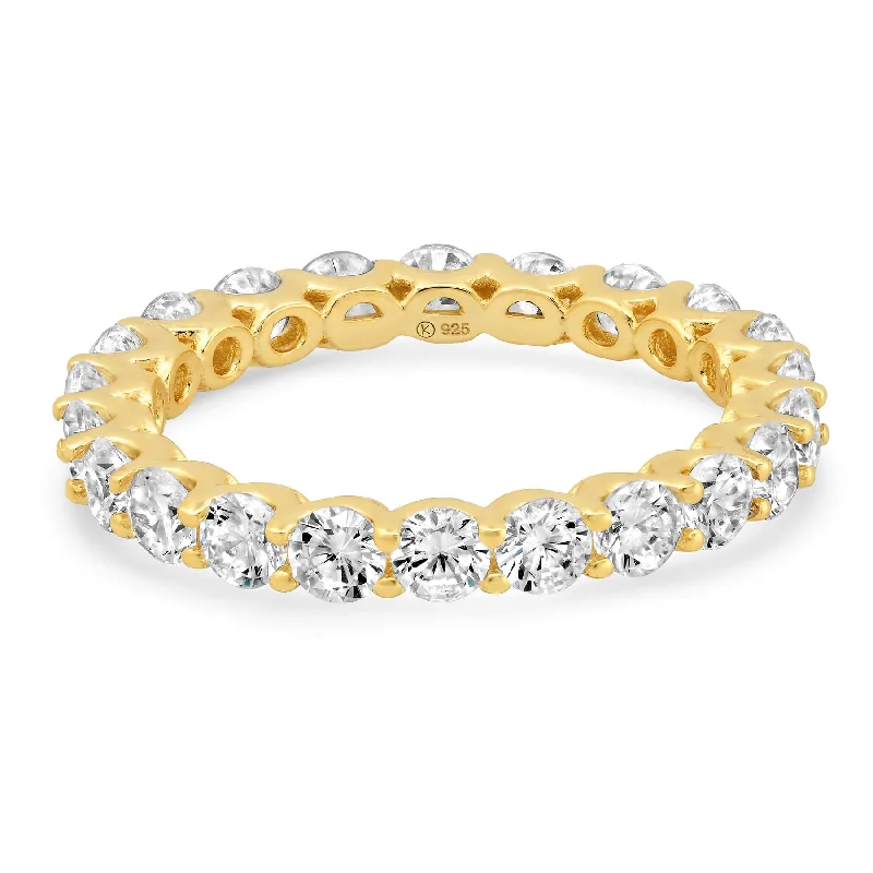 Women’s eternity band rings-ROUND ETERNITY RING, GOLD