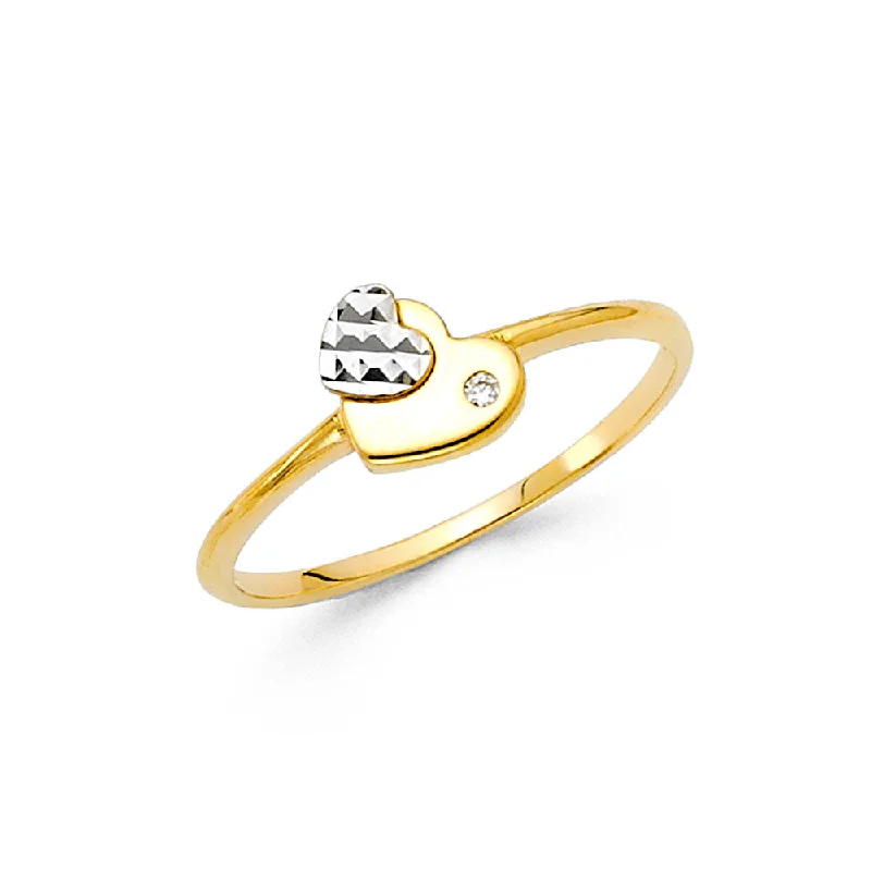 Women’s vintage diamond rings-14K CZ FANCY RING