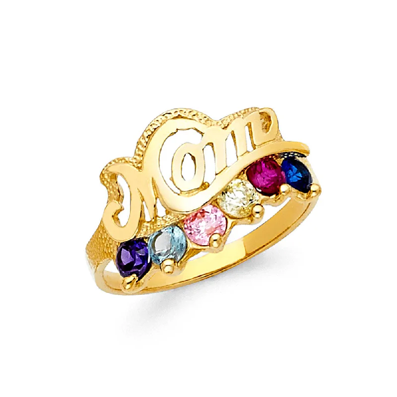 Women’s bold rings-14K CZ MOTHERS RING