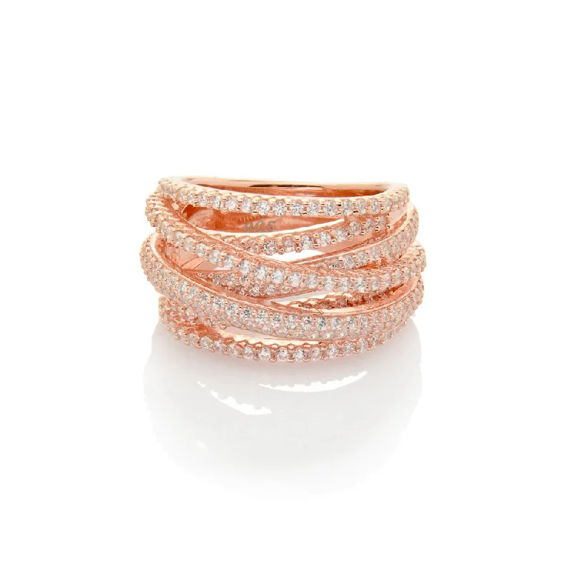 Women’s bridal rings-VIA RING, ROSE GOLD