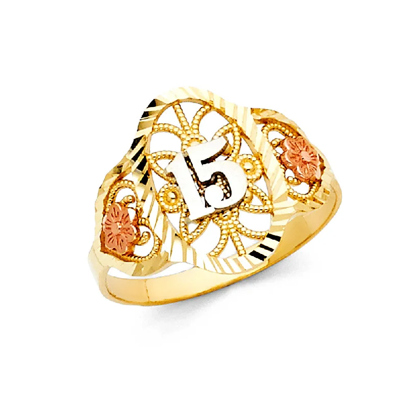 Women’s luxury rings-14K 15 YRS RINGS