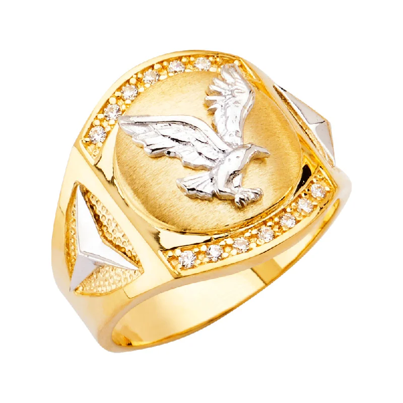 Women’s custom rings-14K Eagle Men's CZ Ring