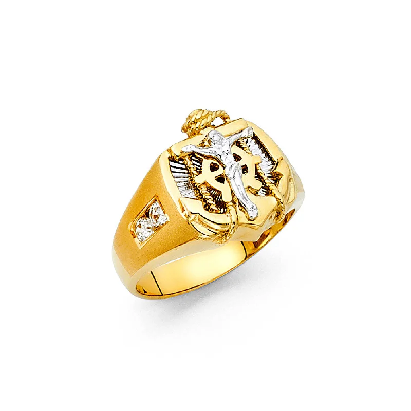 Women’s custom-designed rings-14K Anchor Mens Ring