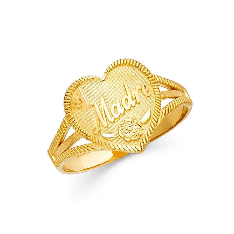 Women’s layered rings-14K MOTHERS RING