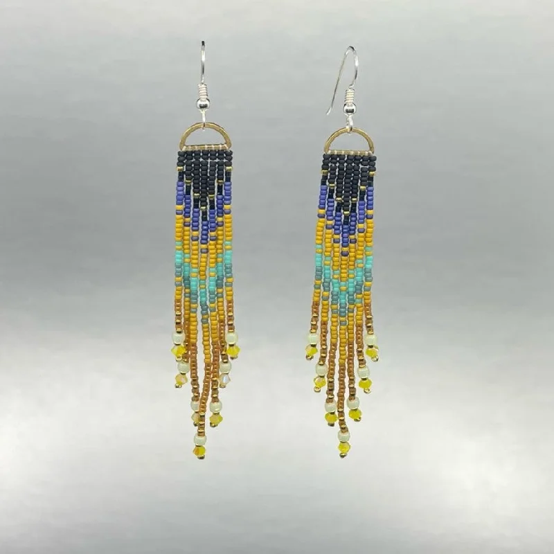 Women’s diamond cluster earrings-Pook Mini Beaded Fringe Earrings