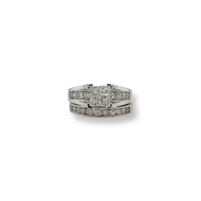 Women’s decorative rings-2 CTW DIAMOND TWO-PEICE BRIDAL RING CERTIFIED