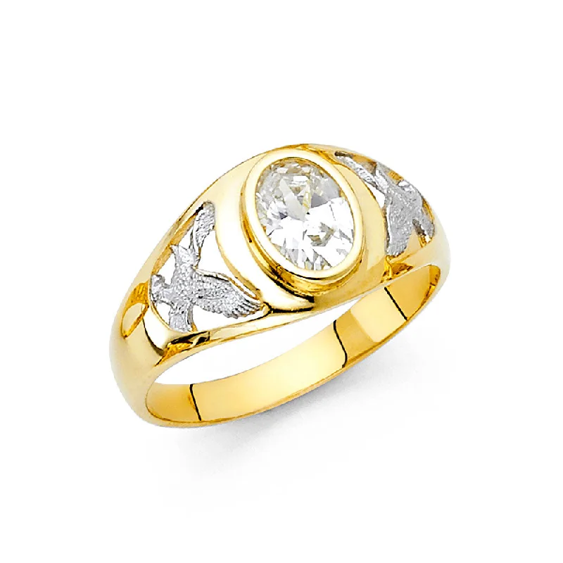 Women’s crystal rings-14K CZ MENS RING