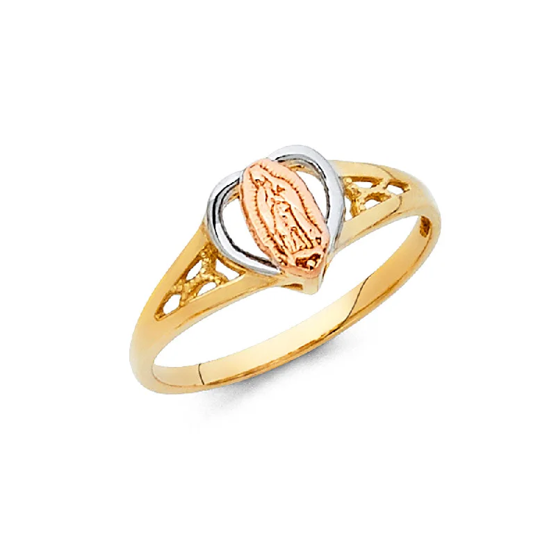 Women’s rose gold solitaire rings-14K GUADALUPE RING