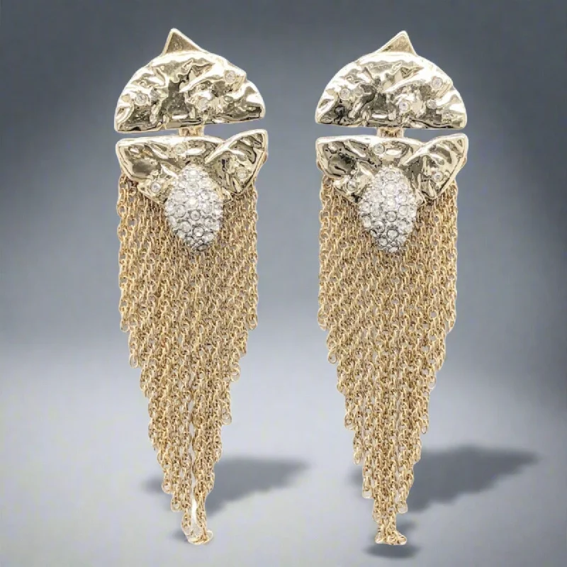 Women’s crystal earrings-YGP CZ Dangle Earrings by Alexis Bittar