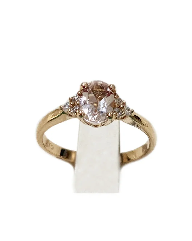 Women’s statement rings-14k Rose Gold Morganite Ring