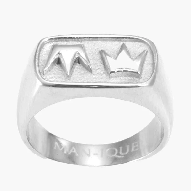 Women’s stackable rings-Crown Mania Ring - Silver