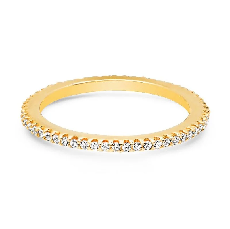 Women’s silver and gold rings-ETERNITY RING WHITE, GOLD