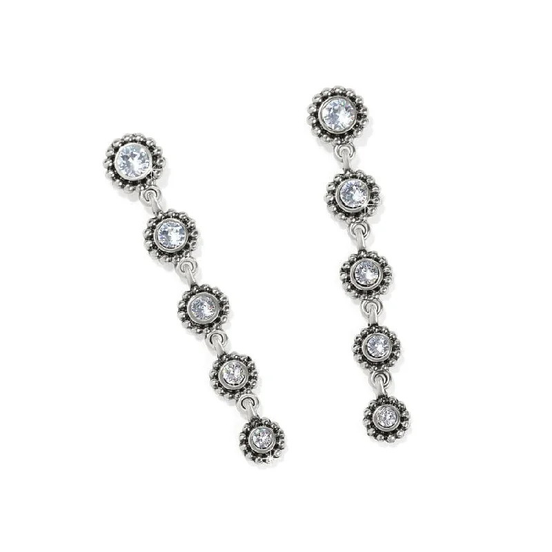 Women’s textured earrings-Brighton | Twinkle Drops Silver Tone Crystal Post Drop Earrings