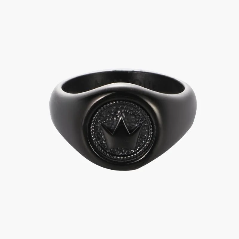 Women’s wedding rings-Signature Crown Ring - All Black