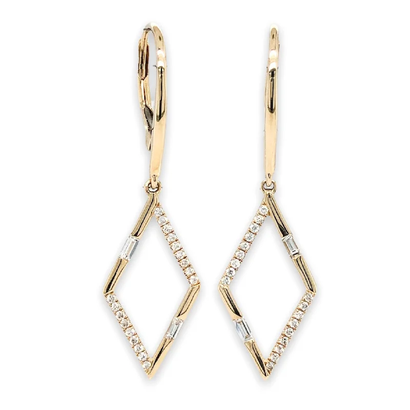 Women’s minimalist earrings-14K Y Gold 0.25cttw Diamond Earrings