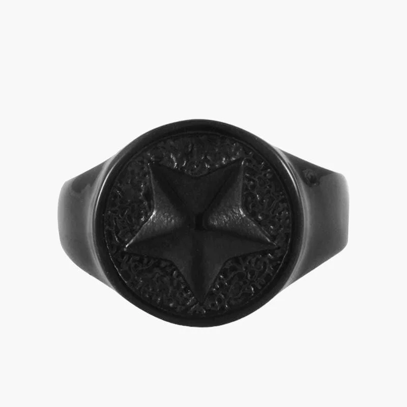 Women’s gold rings-Star Dust Ring - All Black