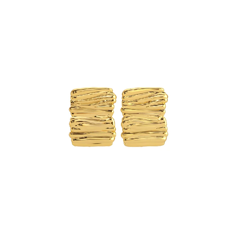 Women’s stacked earrings-GAIA EARRINGS GOLD