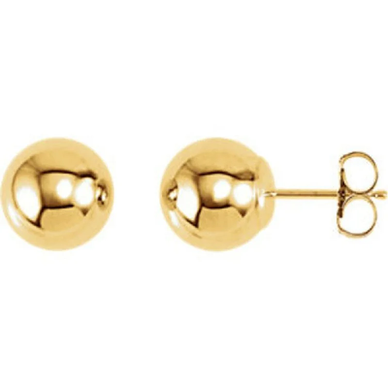 Women’s white gold earrings-14K Y Gold 7mm Ball Earrings