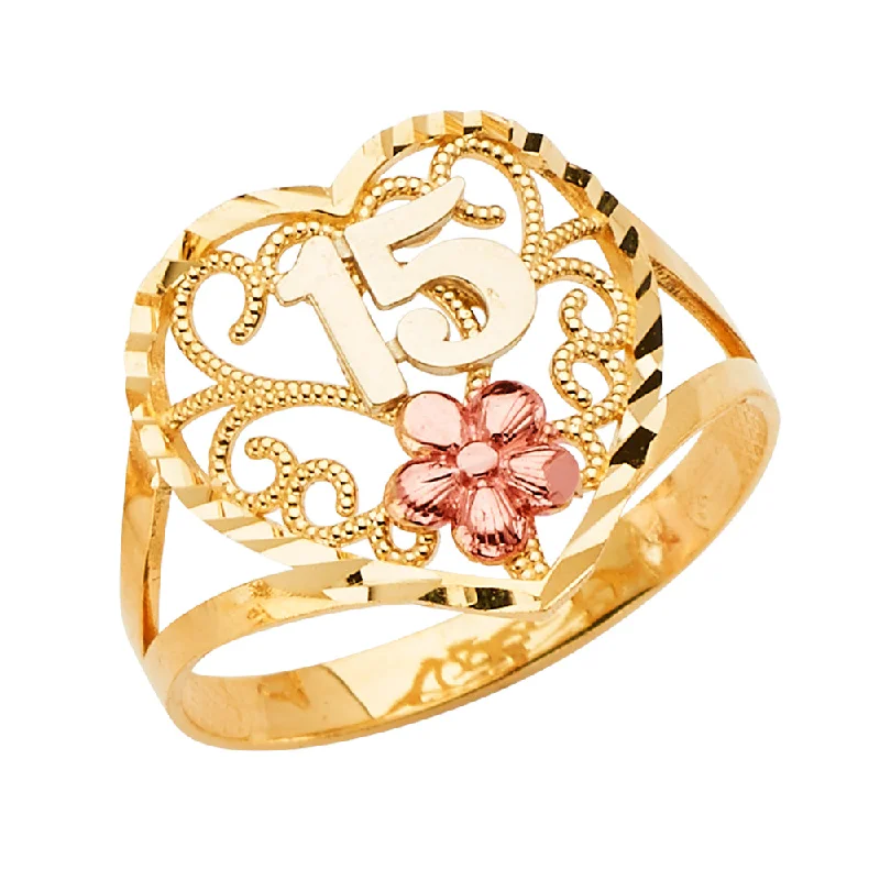 Women’s vintage rings-14K 15 Years Ring