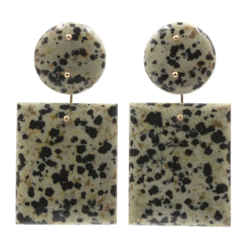 Women’s unique earrings-Mobile Earrings Dalmatian Double