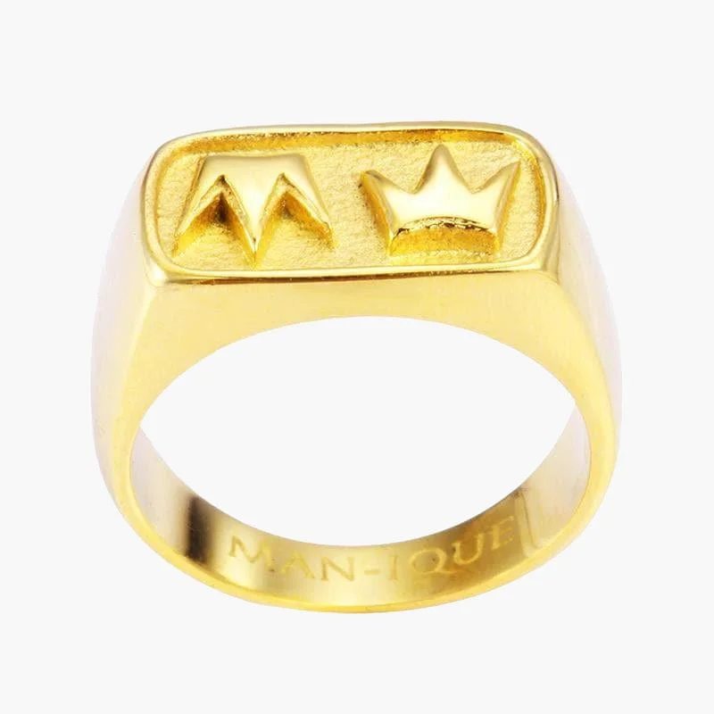 Women’s statement rings-Crown Mania Ring - Gold