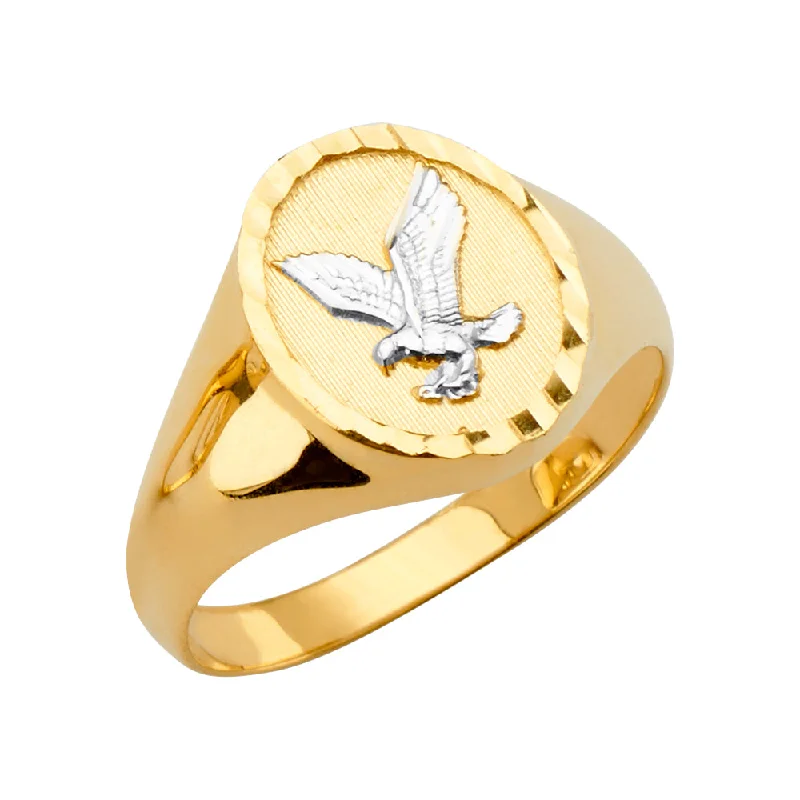 Women’s opal rings-14K Men's Ring Eagle