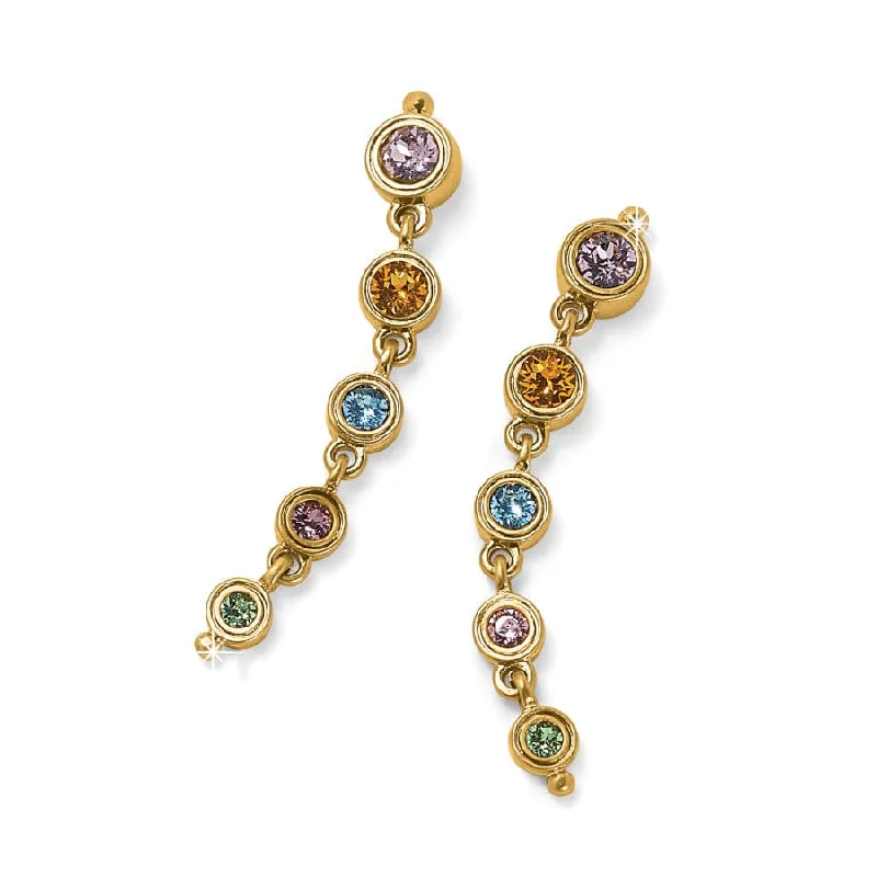 Women’s gemstone drop earrings-Brighton | Twinkle Mod Gold Tone Crystal Post Drop Earrings