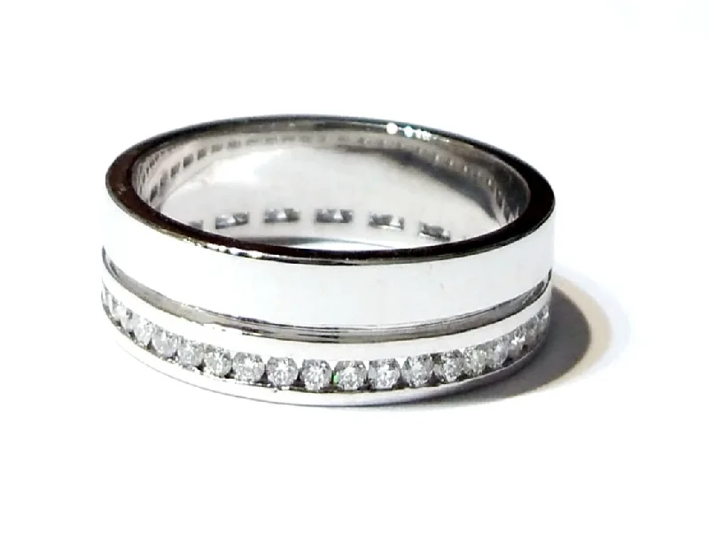 Women’s anniversary rings-Channel-Set Diamond Eternity Ring