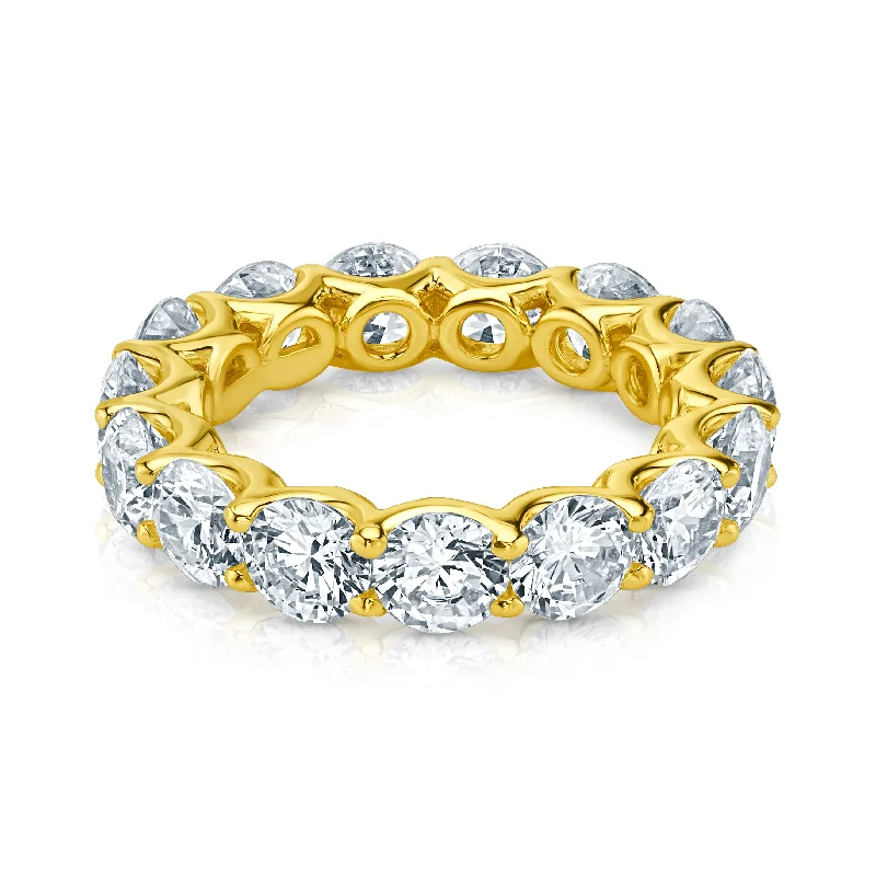 Women’s diamond rings-5MM ROUND ETERNITY RING, GOLD