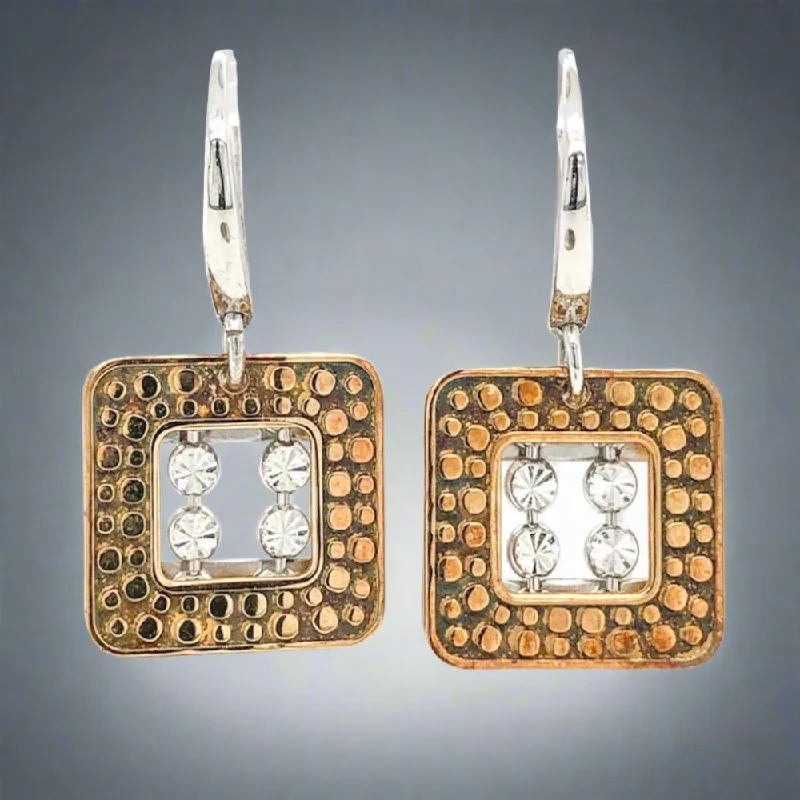 Women’s unique diamond earrings-YGP Sterling “Ivy” Dia Cut Dangle Earrings