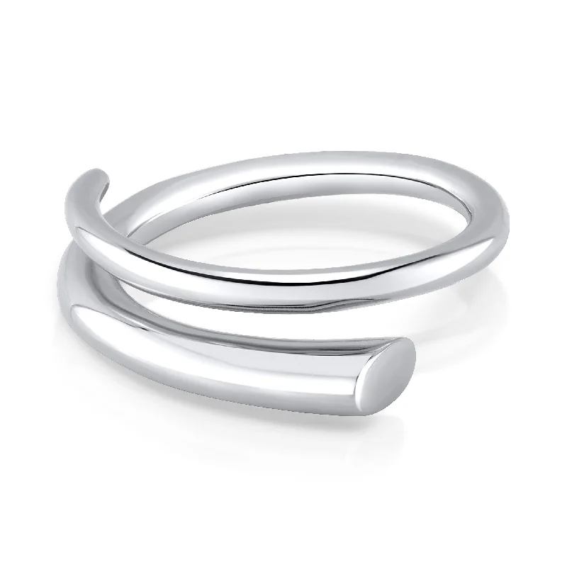 Women’s vintage rings-OPEN WRAP RING, SILVER