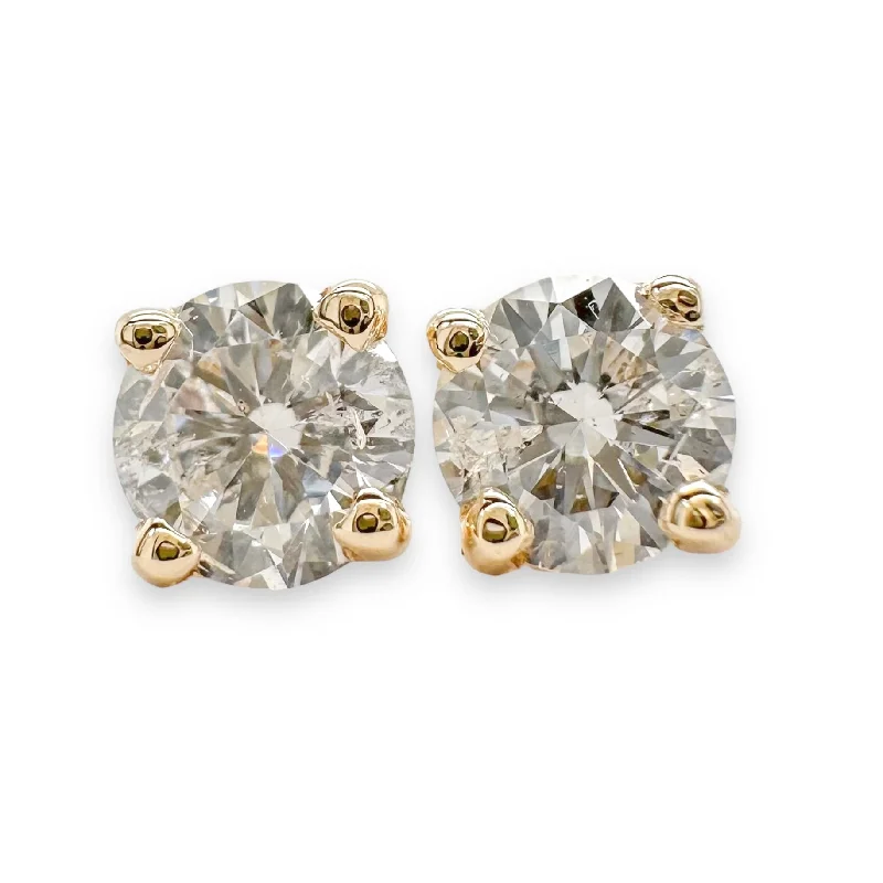 Women’s drop earrings-14K Y Gold 0.50ctw H/I1 Lab-Created Diamond Earrings